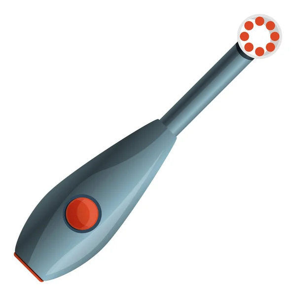 Ícone elétrico da escova de dentes, estilo cartoon — Vetor de Stock