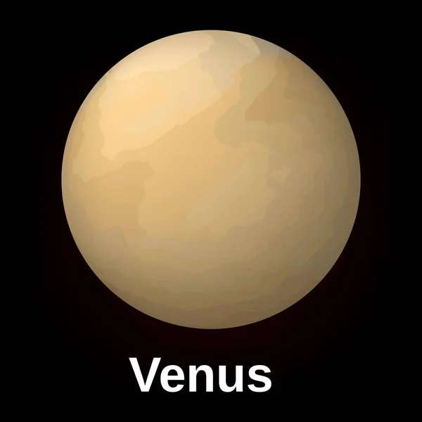 Pictogram van de planeet Venus, realistische stijl — Stockvector