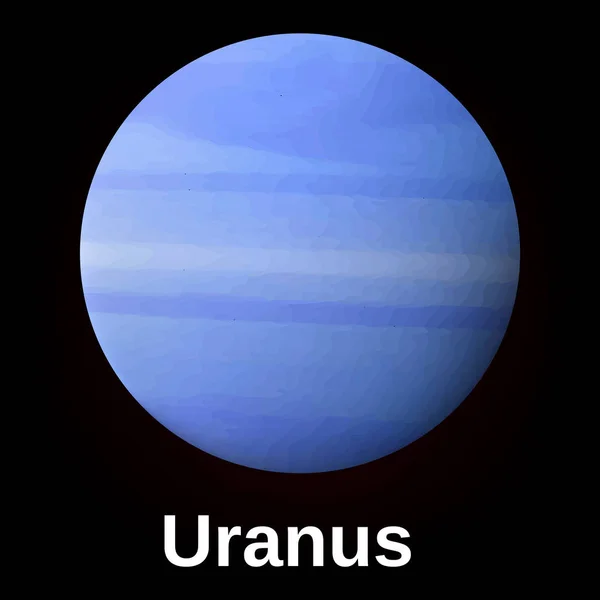 Icoana planetei Uranus, stil realist — Vector de stoc