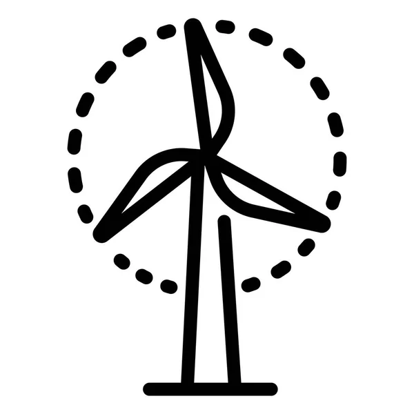 Windrad-Symbol, Umriss-Stil — Stockvektor
