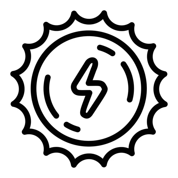 Icono de energía solar, estilo de contorno — Vector de stock