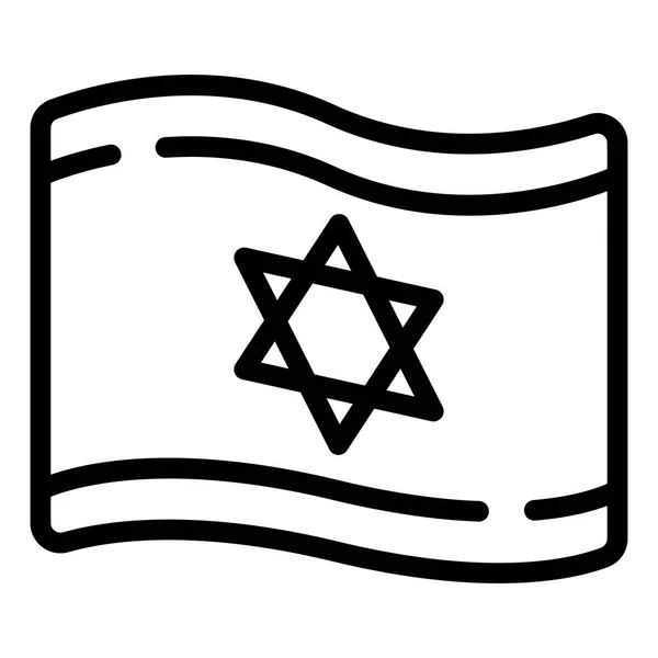 Israel flaggikonen, dispositionsformat — Stock vektor
