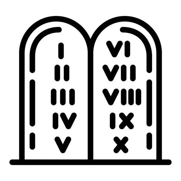 Ikone jüdischer Steine, Umrissstil — Stockvektor