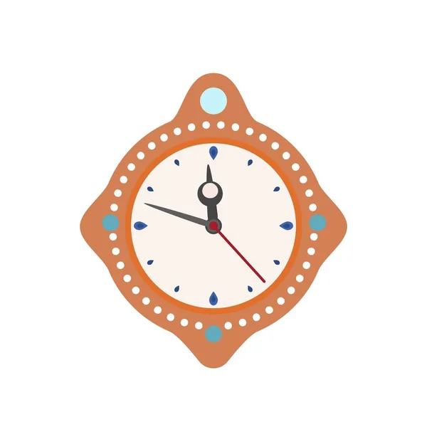 Heure de l'horloge nouvelle icône de l'année, style plat — Image vectorielle