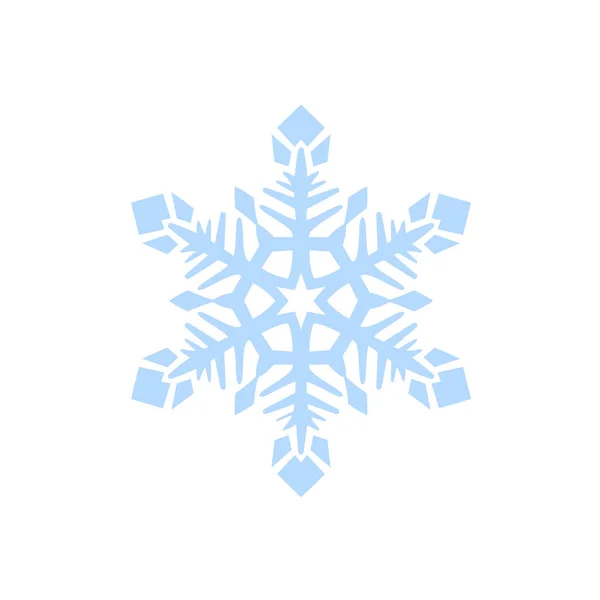 Ikony biały snowflake, płaski — Wektor stockowy