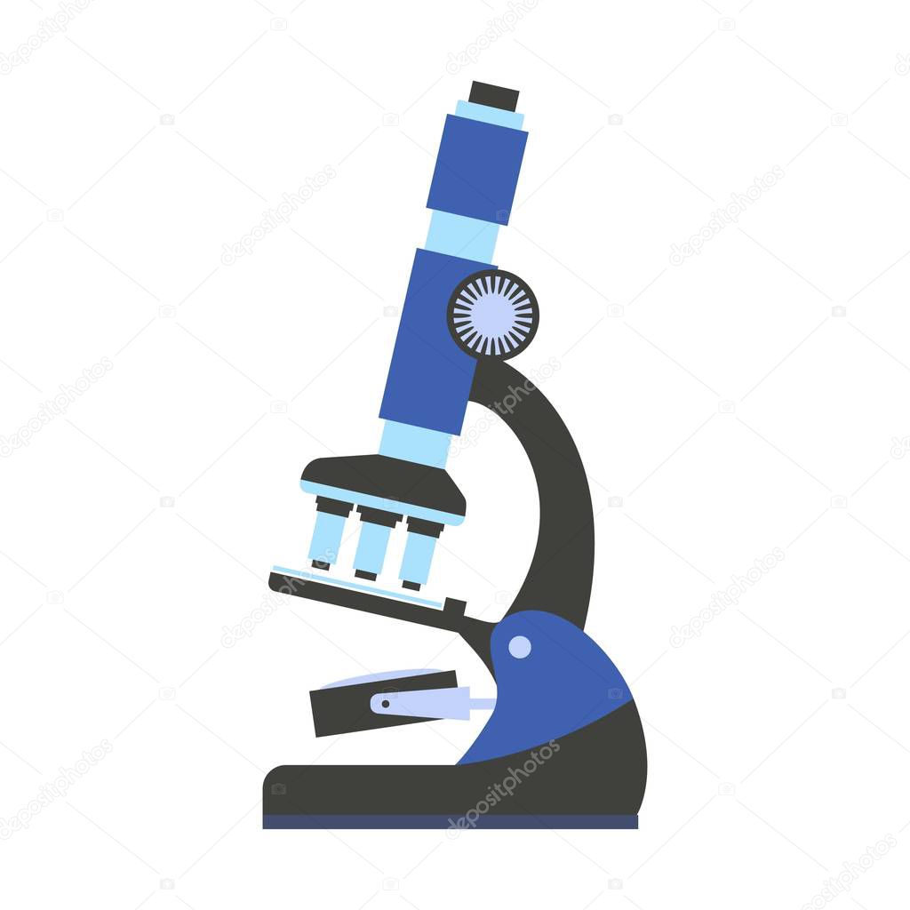 Microscope icon, flat style