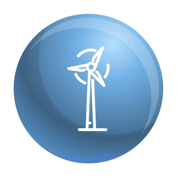 Windturbine icoon, omtrek stijl — Stockvector