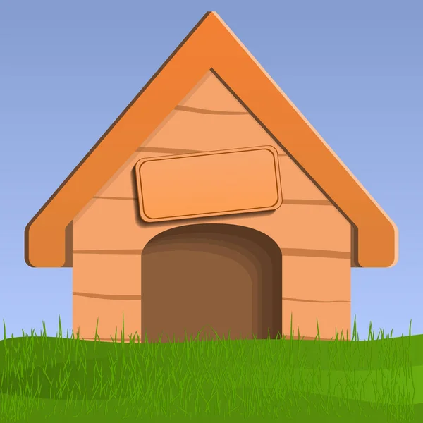 Hund hus konceptet bakgrund vektor — Stock vektor