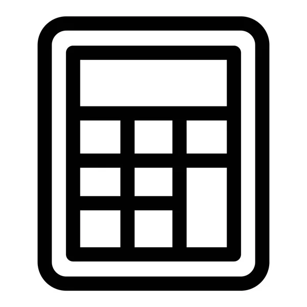 Ikona školní kalkulačky, styl osnovy — Stockový vektor