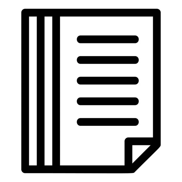 Icône de dossier de fichier, style de contour — Image vectorielle