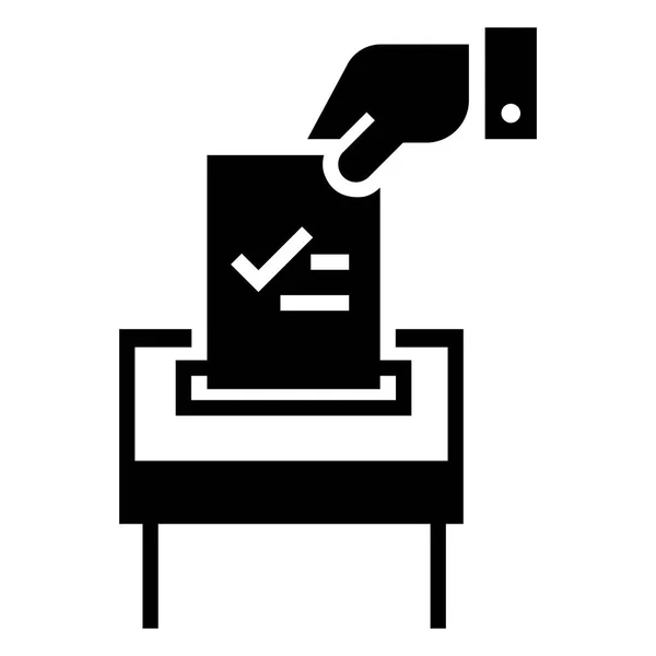 Icône papier électoral, style simple — Image vectorielle