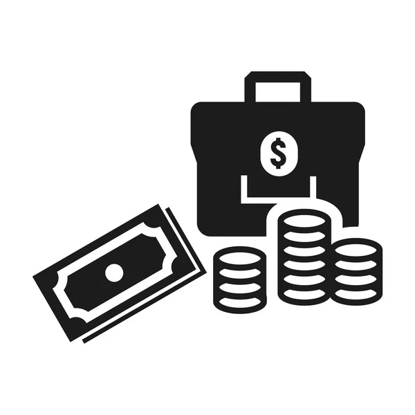 Geld pictogram, eenvoudige stijl — Stockvector