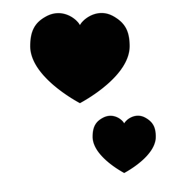 Ikona kształt serca, prostym stylu — Wektor stockowy