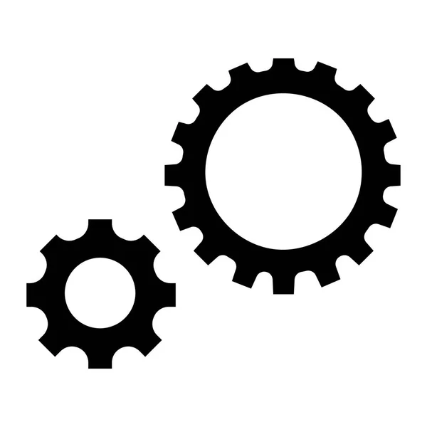 Kugghjulet, enkel stil — Stock vektor