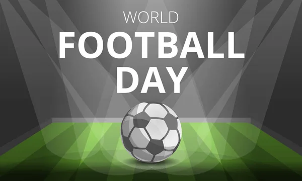 Fotbalový den koncepce pozadí, kreslený styl — Stockový vektor