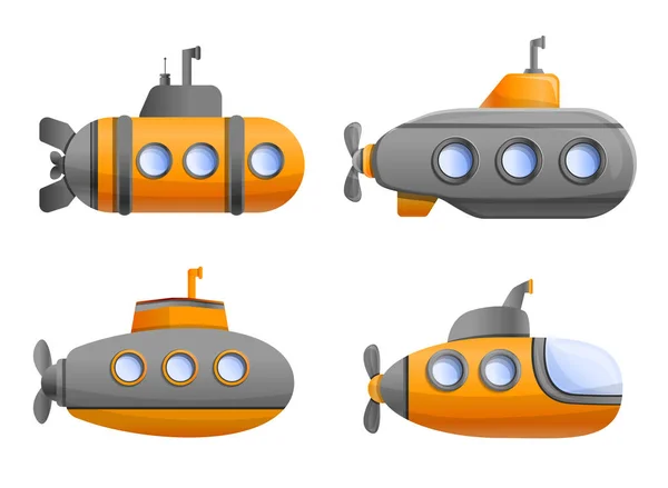 Barco batiscafo submarino subaquático dos desenhos animados