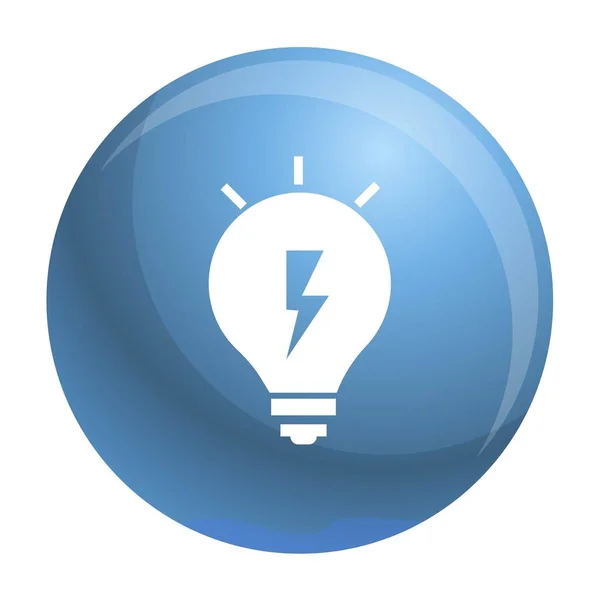 Energiesparlampen-Ikone, einfacher Stil — Stockvektor