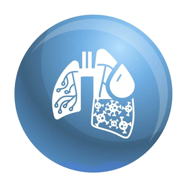Lungenentzündung Virus Lungen Symbol, einfacher Stil — Stockvektor