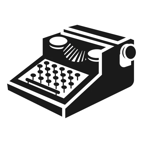 Icono de máquina de escribir de periódico, estilo simple — Vector de stock