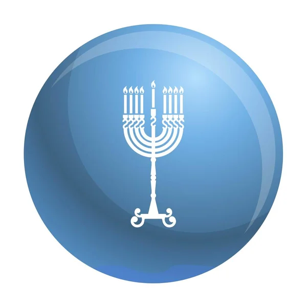 Hanukkah icona portacandele, stile semplice — Vettoriale Stock