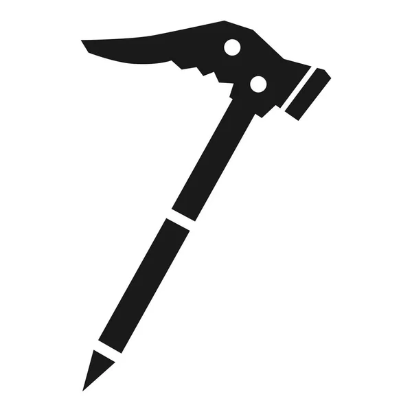 Ice axe icon, simple style — Stock Vector