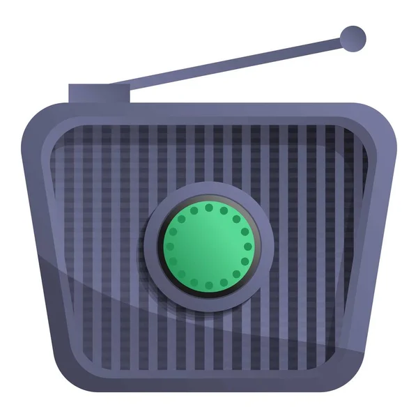 Retro-Radio-Ikone, Cartoon-Stil — Stockvektor