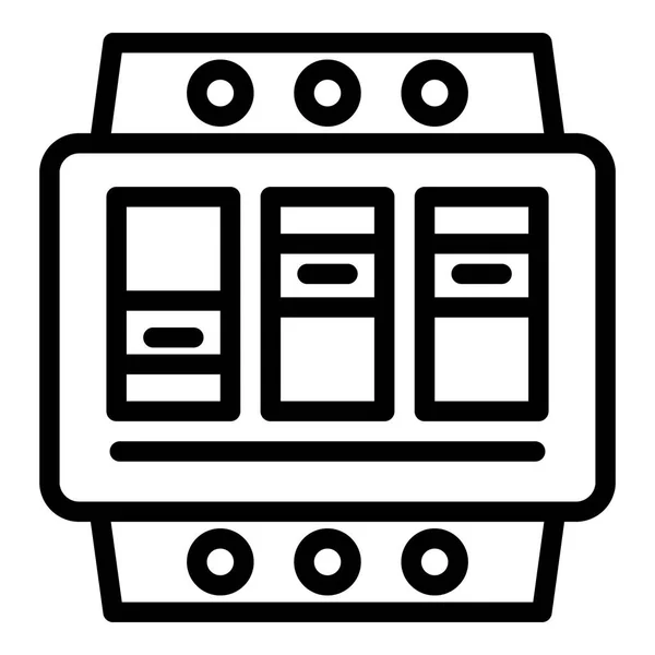 Electric switchboard icon, outline style — Stock Vector