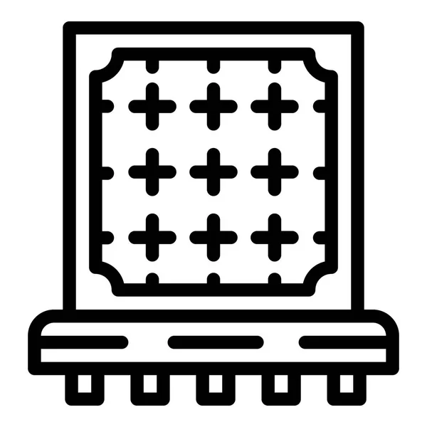 Klein zonnepaneel pictogram, Kaderstijl — Stockvector