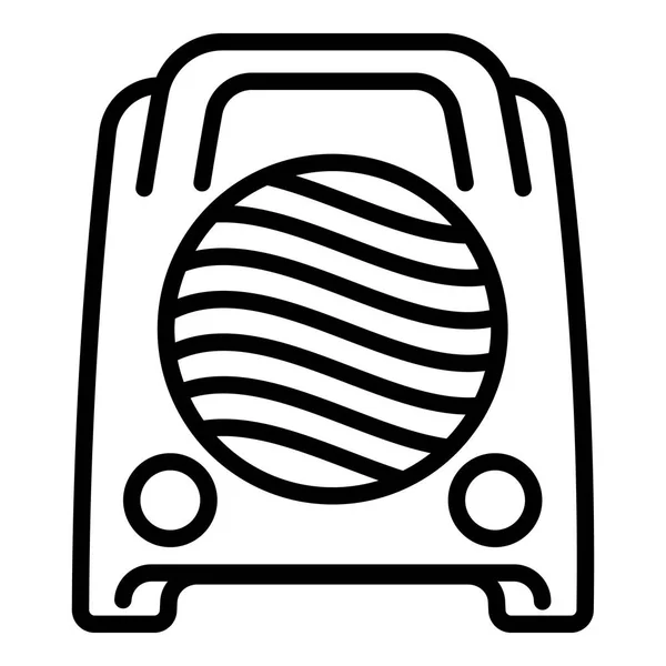 Icono del calentador de ventilador eléctrico, estilo de contorno — Vector de stock