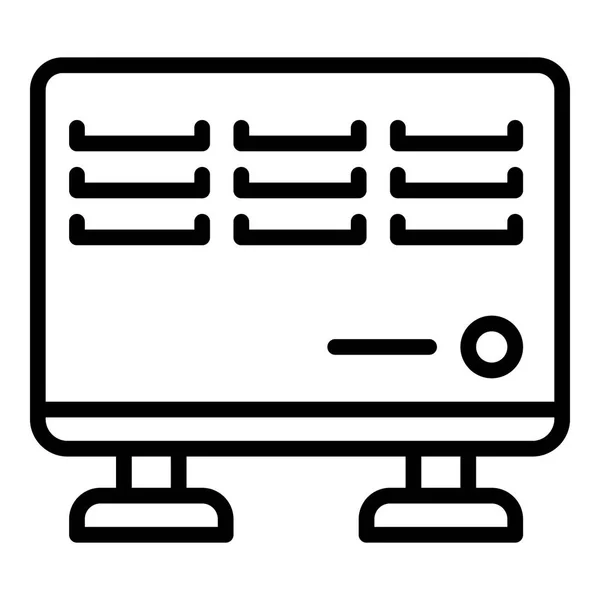 Raumheizungssymbol aus Metall, Umrissstil — Stockvektor