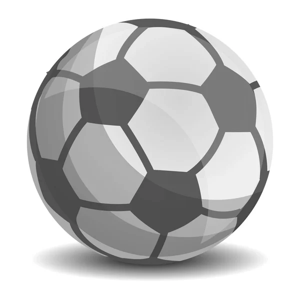 Icône de ballon de football, style dessin animé — Image vectorielle