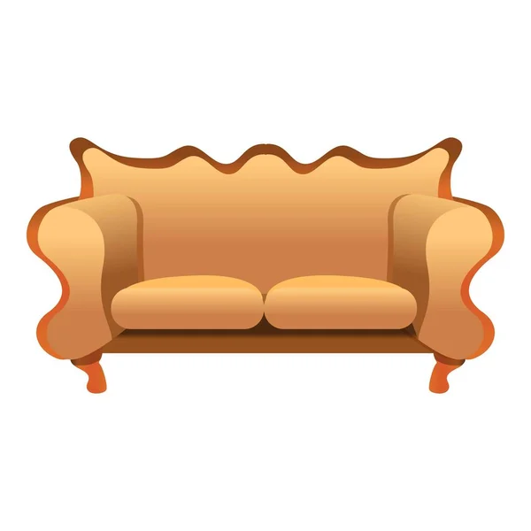 Vintage sofa icon, cartoon style — Stock Vector