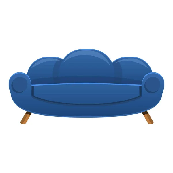 Retro-Sofa-Ikone im Cartoon-Stil — Stockvektor