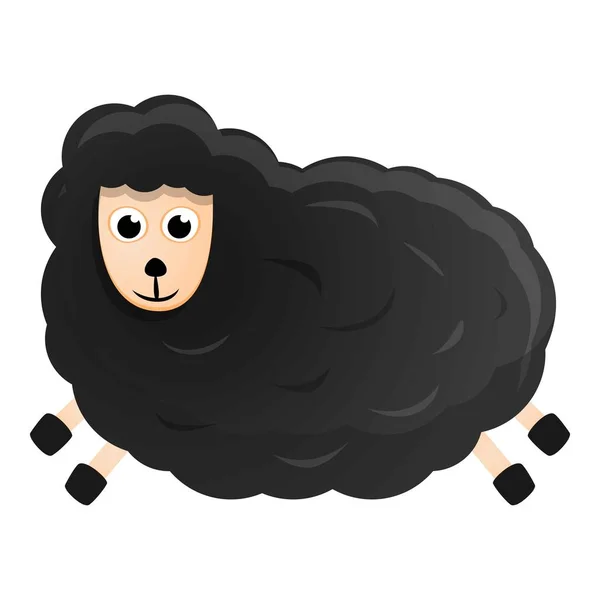 Black sheep ikon, tecknad stil — Stock vektor