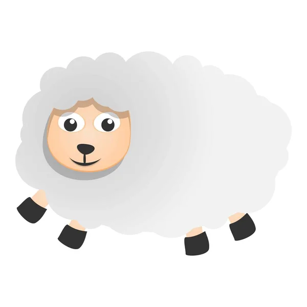 かわいい羊のアイコン、漫画のスタイル — ストックベクタ