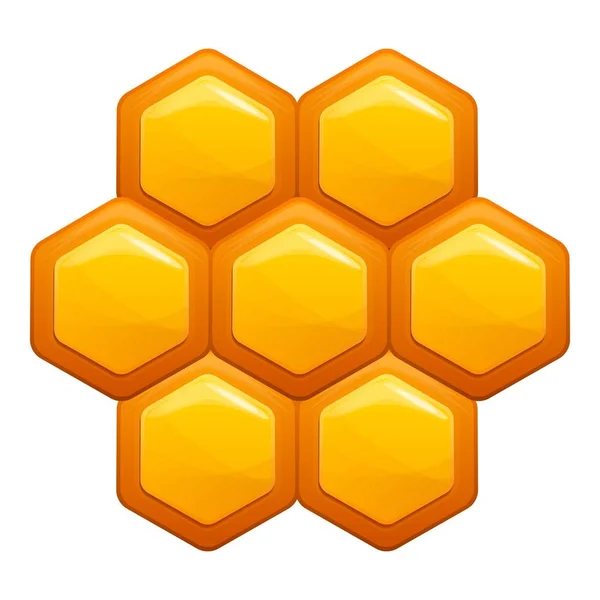 Ícone de pente de mel, estilo cartoon — Vetor de Stock