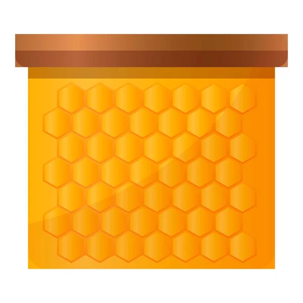 Het pictogram van het frame van honing, cartoon stijl — Stockvector