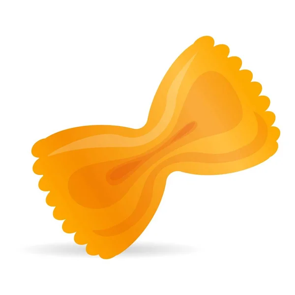 Ícone de macarrão Farfalle, estilo cartoon — Vetor de Stock