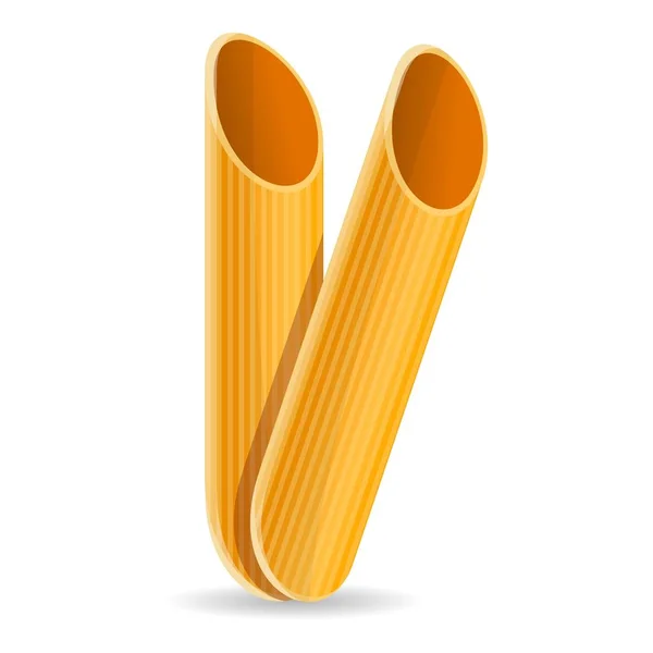 Icône de pâtes Penne, style dessin animé — Image vectorielle