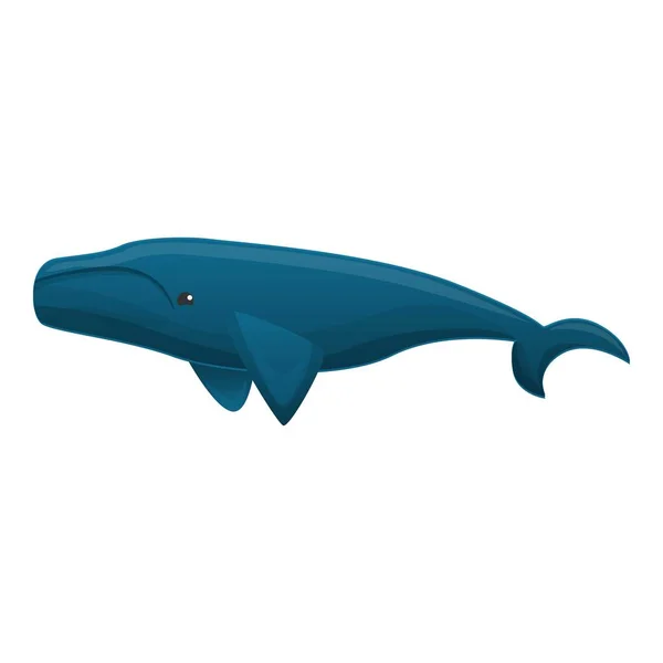 Mavi balina simgesi, karikatür tarzı — Stok Vektör