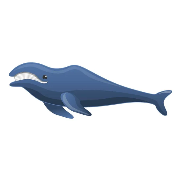 Icono de ballena jorobada, estilo de dibujos animados — Archivo Imágenes Vectoriales