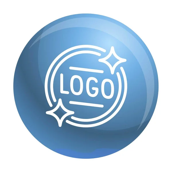 Icono del emblema del logotipo, estilo del esquema — Archivo Imágenes Vectoriales