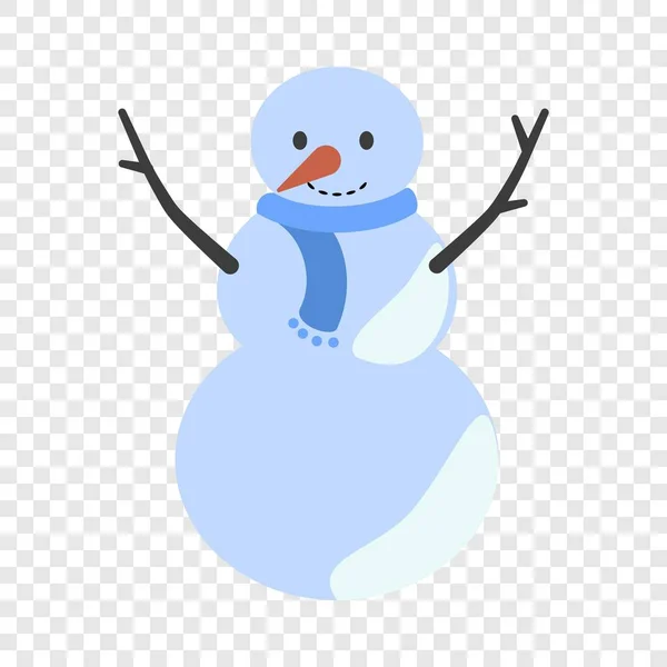 Піктограма снігового чоловіка, плоский стиль — стоковий вектор