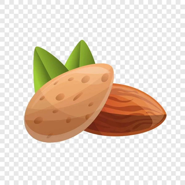 Almonds icon, cartoon style — Stock Vector