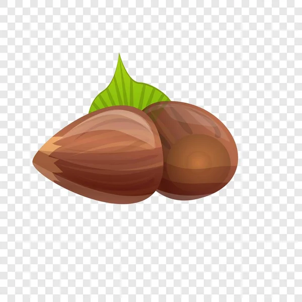 Hazelnut icon, cartoon style — Stock Vector