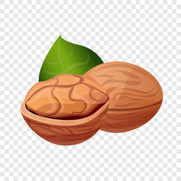 Eco ořech ikona, kreslený styl — Stockový vektor