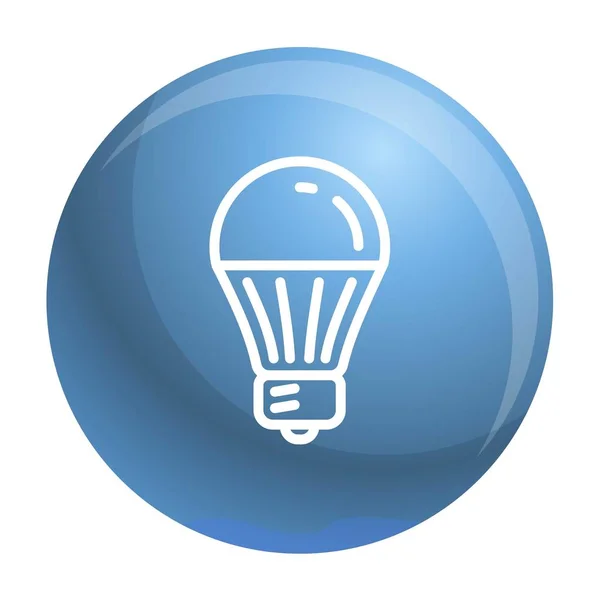 Spara energi glödlampa ikon, dispositionsformat — Stock vektor