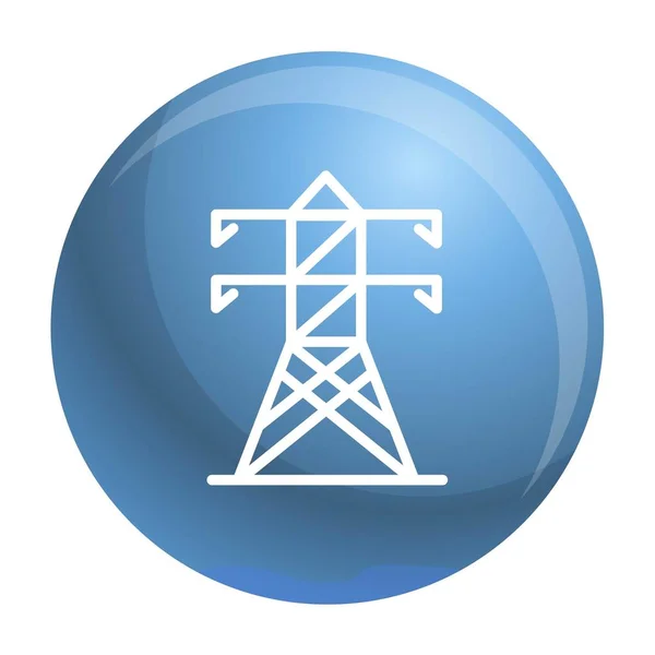 Electric tower icon, outline style — Stock Vector