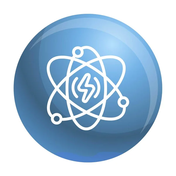 Energy atom icon, outline style — Stock Vector