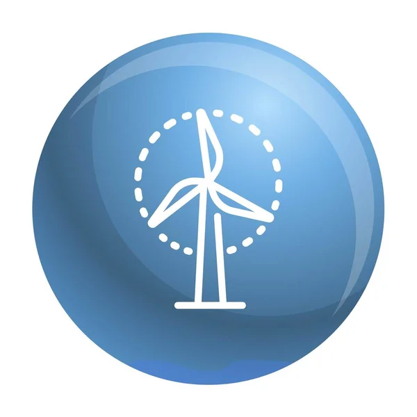 Windturbine icoon, omtrek stijl — Stockvector